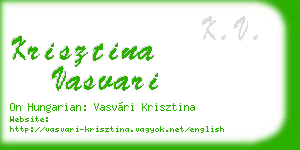 krisztina vasvari business card